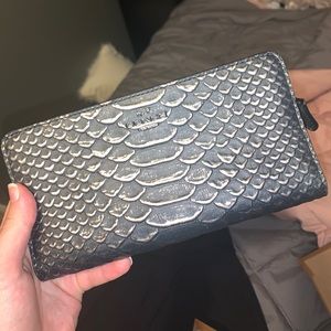 Coach reptile skin wallet